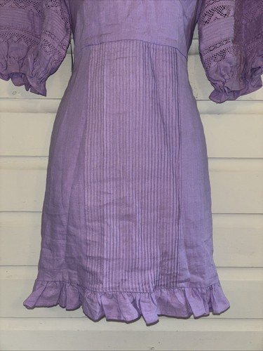 NWT Foxiedox 100% Linen Short Sleeve Dress Size M - Picture 4 of 8