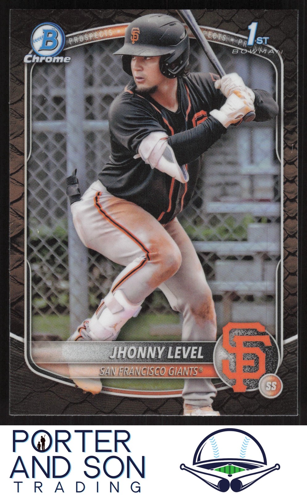 Jhonny Level 2025 1st Bowman Chrome Reptilian Refractor #BCP-147 Giants