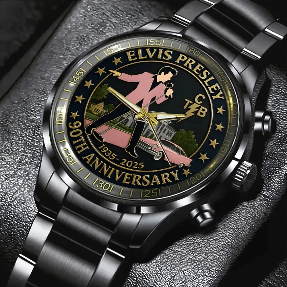 Elvis Presley Black Stainless Steel Watch