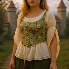 Scarlet Darkness Cottagecore Butterfly Corset Outfit Renaissance W Top Skirt XL