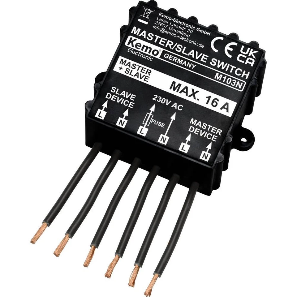 Kemo M103N Master Slave Schalter Baustein 230 V/AC