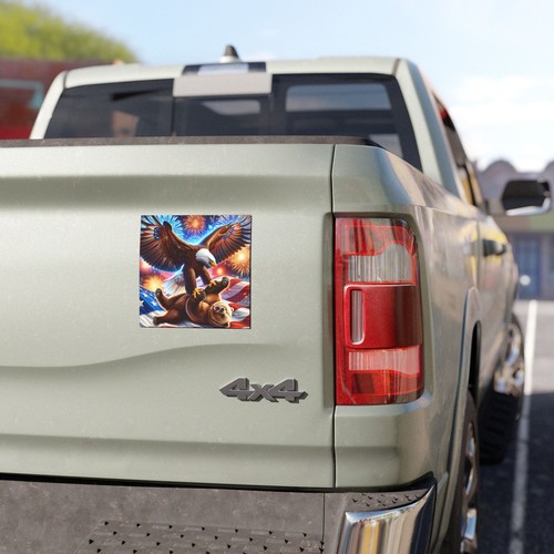 American Eagle derrota a oso ruso imanes de coche patriótico, accesorios para automóviles - Imagen 4 de 5