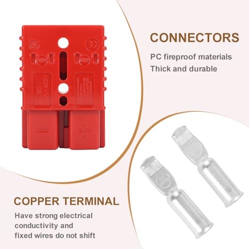 175 Amp Connecteur 600 V Plug Battery Connector 175A Battery Red 4PCS 1/0AWG - Picture 4 of 8