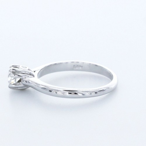 0.57ct G SI1 Round Earth Mined Certified Diamonds Platinum Classic Accent Ring - Picture 4 of 8