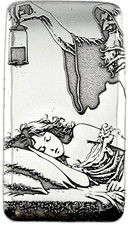 10 ozt 999 Fine Silver Art Bar- SANDMAN - ADAMO TECHNE - Limited Edition 88.87 per troy oz