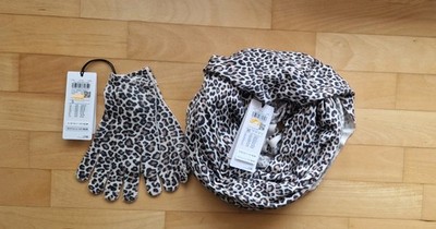 Gerry Weber Handschuhe und Schal Loop Neu Animal Kaschmir  Gr. S