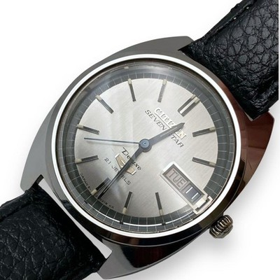 Citizen Seven Star Automatic Men's Watch DX7 Silver Tone Vintage