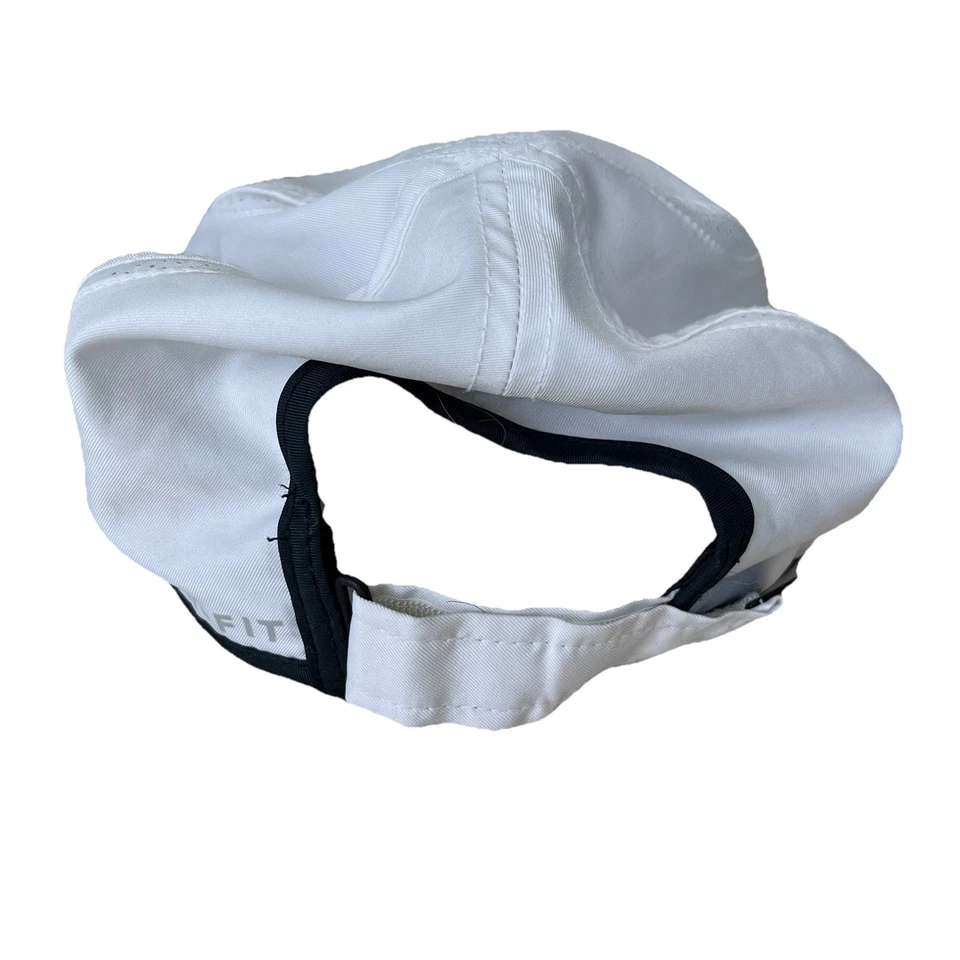 Nike перо света Dri-Fit шляпа белый черный регулируемый теннис пиклбол влаги - Изображение 2 из 4