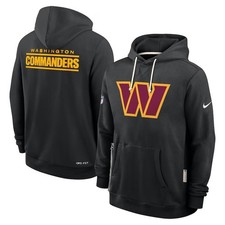 Washington Commanders Men's Adult Sports Long-Sleeve Pullover Hoodie Black