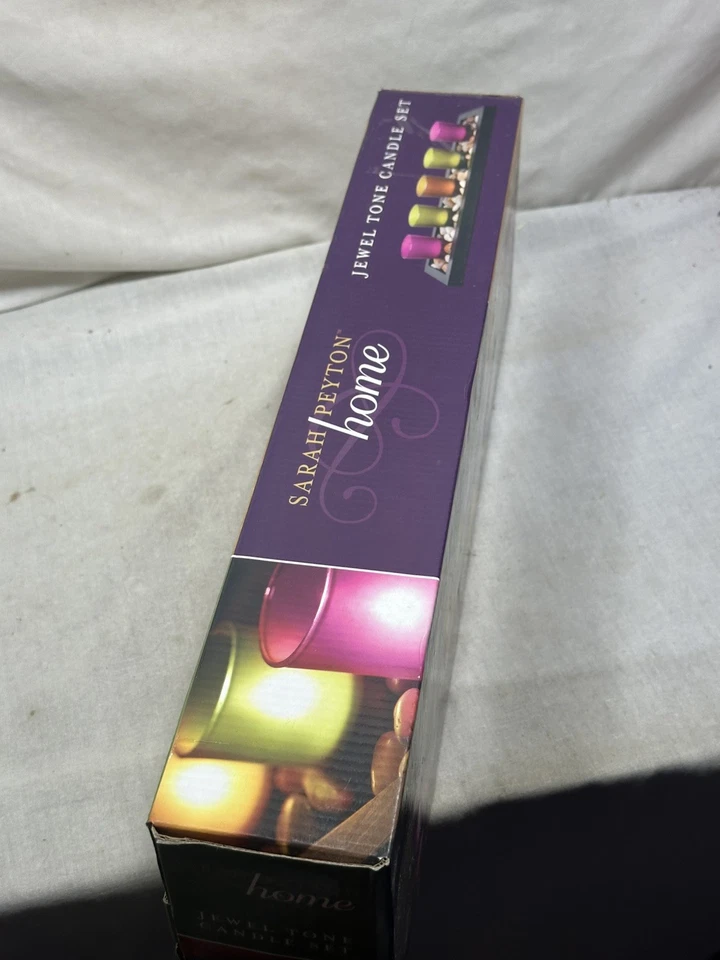 Сара Пейтон дома драгоценности тон свечи комплект w/полированный разноцветный речной рок новый - Изображение 3 из 4