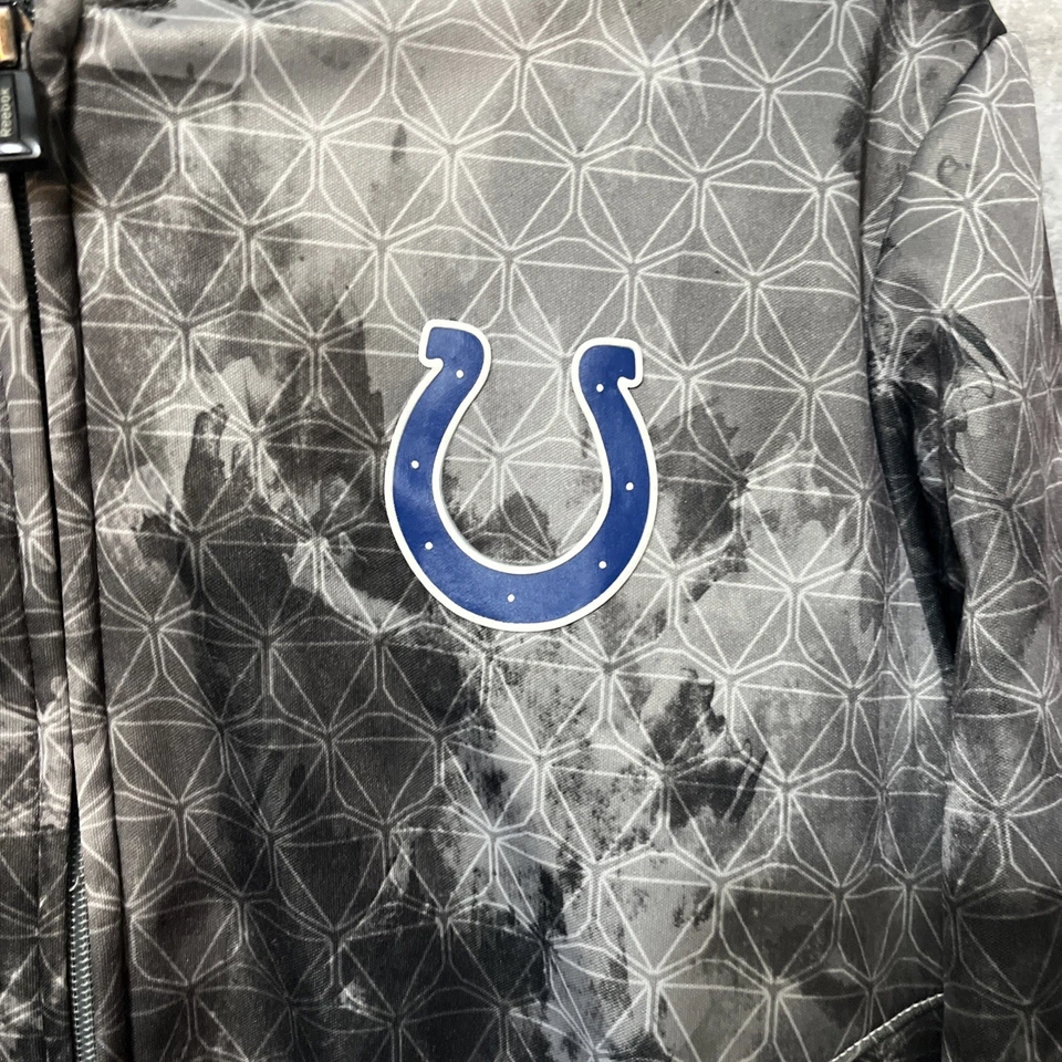 Indianapolis Colts NFL FOOTBALL Reebok Mujer’s XL Sudadera con Capucha con Cremallera GRIS HUMO Foto 2 de 4