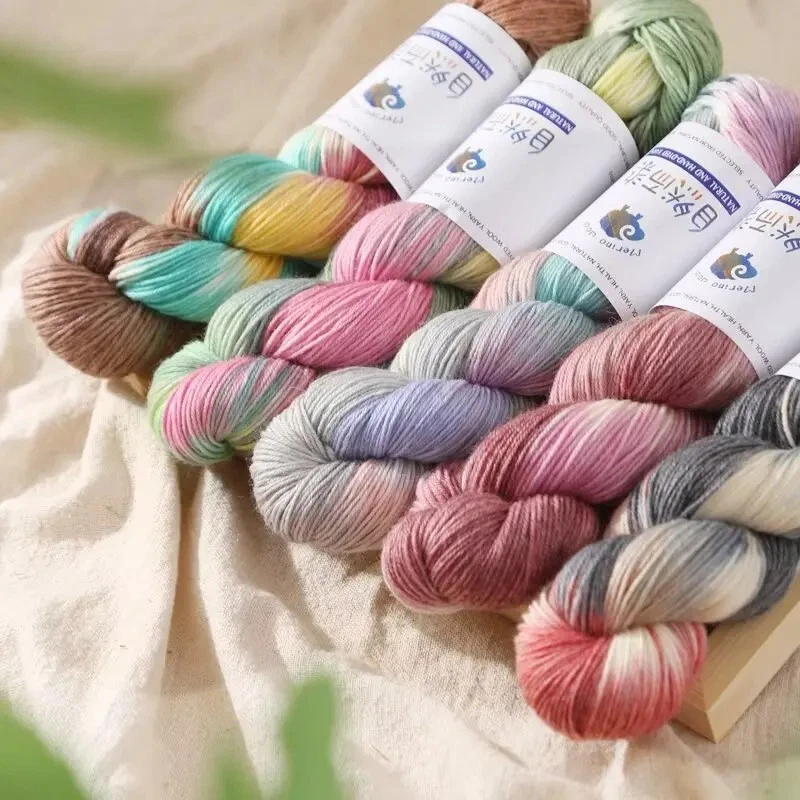 Merinowollgarn Strickgarn Handgefärbt Weich Pullover Schal Mütze 270m - Bild 3 von 4