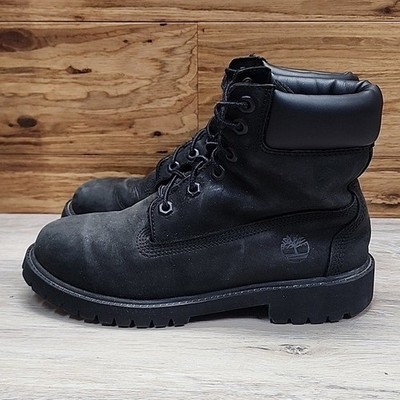 Timberland Womens 6-inch Streetwear Nubuck Premium Waterproof Boot Black Sz 5