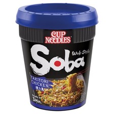 Nissin Soba Yakitori Chicken Instant Wok Style Noodles Pot 89g 8 pack