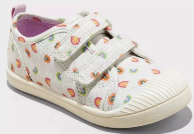   Cat & Jack Toddler Parker Hoop and Loop Rainbow Sneakers Size 11 