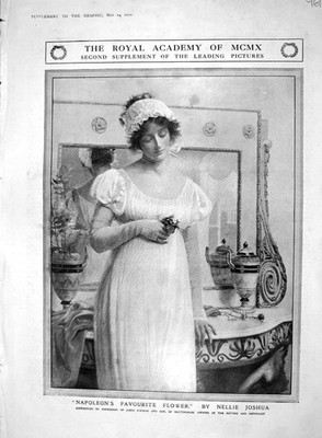 Alte 1910 Napoleon Lieblingsblume Dame Joshua Romaunt Musik Akt Frau 20.