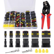 708 PCS Waterproof Car Electrical Connection Kit with Crimping Pliers 1-6 pin