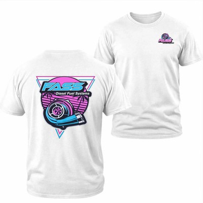 FASS Diesel Turbo Graphic T-shirt, 2 Sides Retro Neon Fuel Systems Turbocharger