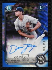 2022 Bowman Draft Chrome Pick Blue Wave Refractor 8/150 Drew Thorpe Auto 9hx