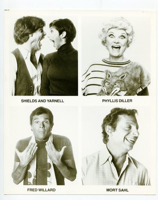 Phyllis Diller-Mort Sahl-Fred Willard-Shields and Yarnell-8x10-B&W-Still