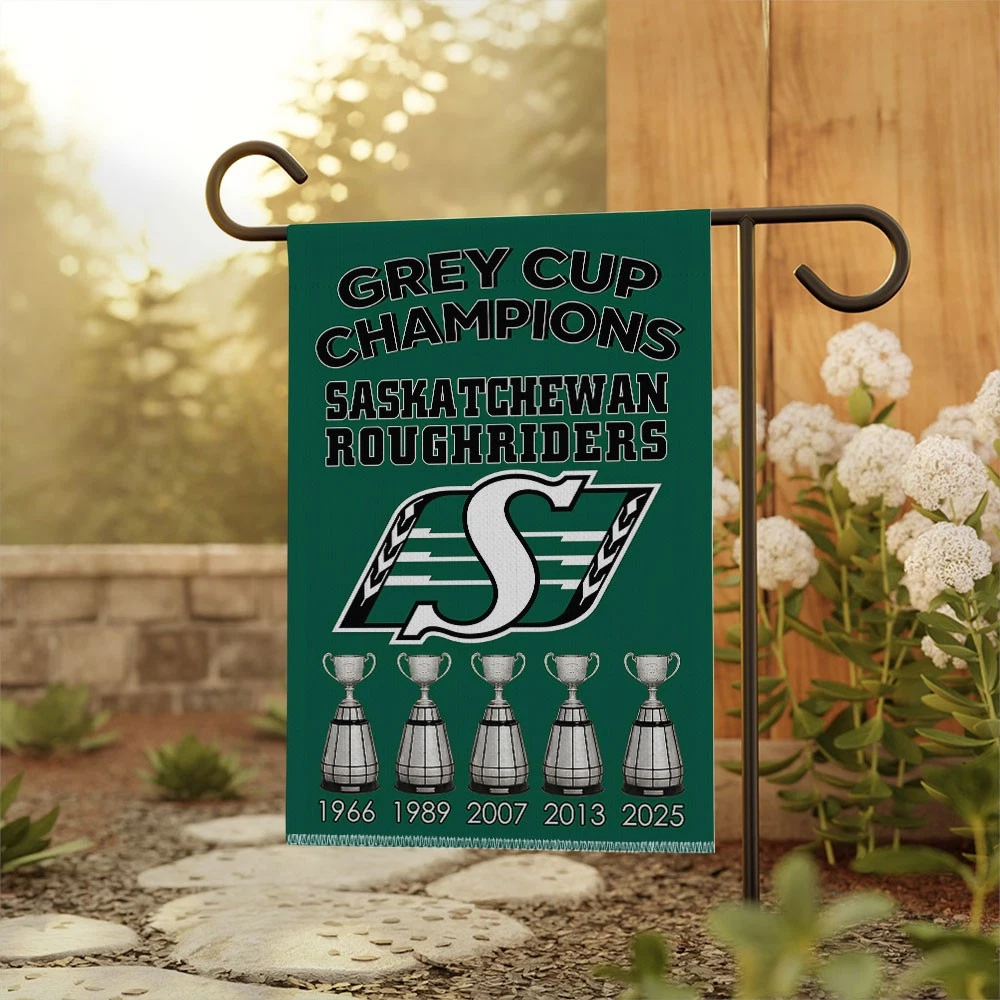 Saskatchewan Roughriders Double-side Garden Flag