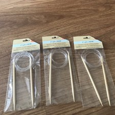3 PKG Crafter's Square Bamboo Circular Knitting Needles US Size 9 5mm 19.7"