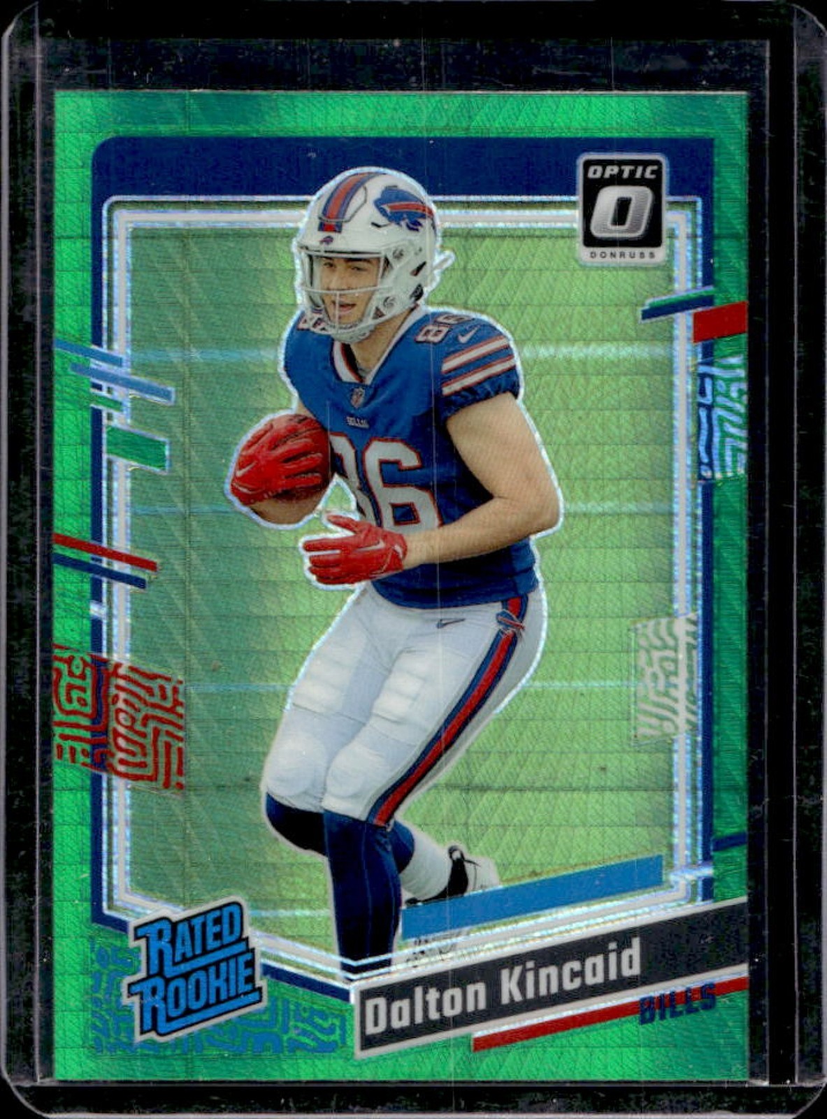 2023 Donruss Optic Dalton Kincaid Green Hyper Prizm Rated Rookie #211 Bills
