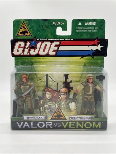 GI Joe Valor vs Venom Scarlett Switch Gears Desert Patrol Figure 2-Pack 2004 New
