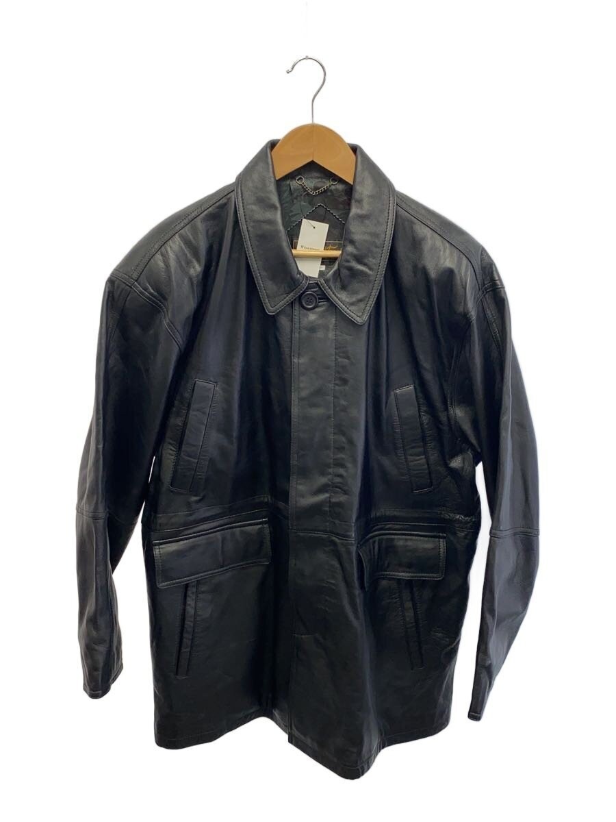 80S/Leather Jacket Blouson/Free/Sheep Leather/Black 2712