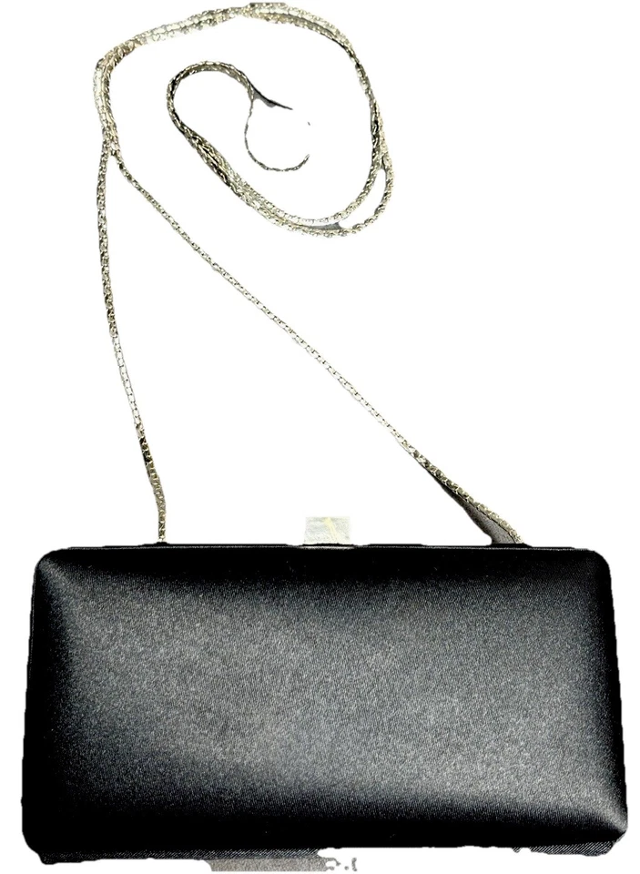 Bolso de mano Enzo Angelioni negro con correa de cadena opcional Foto 3 de 3