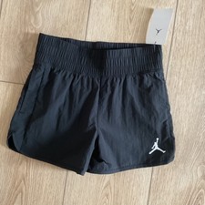 Jordan Kids Girls Youth Athletic Shorts Black Gym Track Basketball Logo Size LG