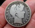 Nice ~ 1899-O BARBER Silver HALF DOLLAR ~ VG