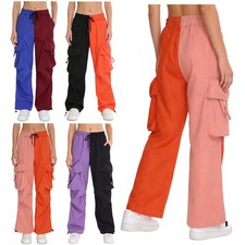 Womens Trousers Multiple Pockets Long Pants Workout Cargo Pants Stylish Y2K