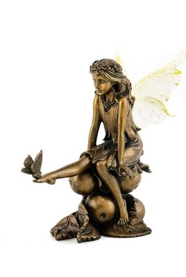 Fairy,Butterfly on Foot Statue Mythical Sculpture with Bronze 4inch Figurine