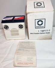 Delco Mini Freedom Battery Radio MP77-7 w/ Box and Paperwork Works