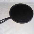 SEASONED Unmarked Wagner Ware Cast Iron #9 Skillet Griddle 10 1/4"  RESTORED