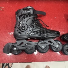 LIKU Black Professional Inline Roller Blades Unisex -Size 7.5 Mens US. 9.5 Women