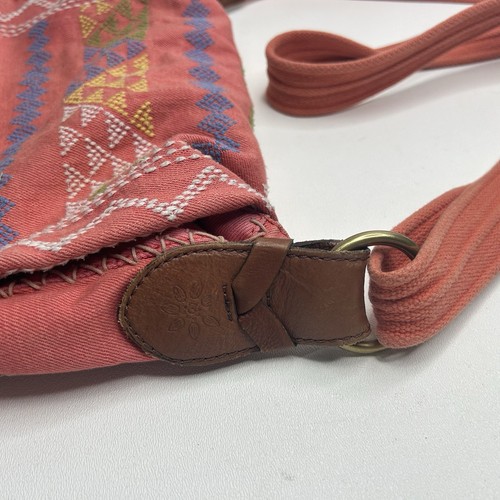 #Authentic LUCKY BRAND Canvas and Leather Accents Crossbody Shoulder Bag Tote - Picture 7 of 10