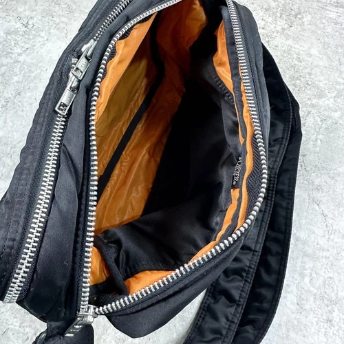 Porter Tanker Shoulder Bag Black 2 Layers YKK Zipper Unisex 28x20x8cm - Picture 12 of 13