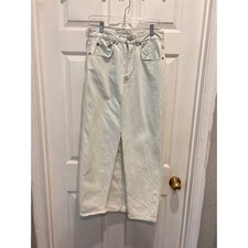 Y2k Industry Womens Light Wash Denim Maxi Skirt Front Slit High Waisted Size 4