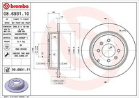 2X Brembo Bremsscheibe Hinterachse FüR Peugeot
