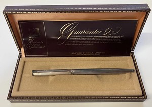 dunhill T970 Silver Twist Ballpoint Pen Black Ink Ballpoint Pen Used With Box