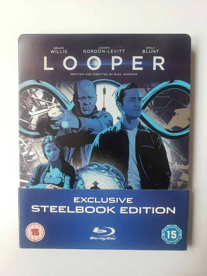 Looper - Exclusive Steelbook Edition (Blu-ray, 2012)  In Excellent Condition  - Image 2 of 4