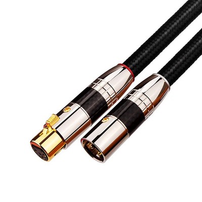 YYAUDIO 7N OCC Silver Plated XLR Male to Female Balanced Audio Cable 3-Pin