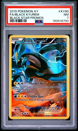 2015 POKEMON XY BLACK STAR PROMOS #XY80 FULL ART/BLACK KYUREM PSA 7