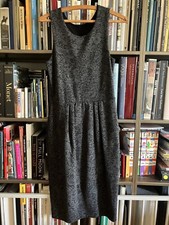 Dark Blue Floral Anthropologie MIDI Dress, Size S