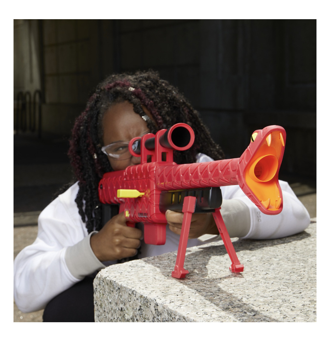 NERF gun Sniper red with 20 Foam darts & target practice