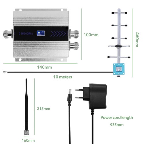 Kit amplificateur de signal pour téléphone portable LCD GSM900MHz double extrémité avec antenne Yagi 220V EU P2U3 - Photo 4/10