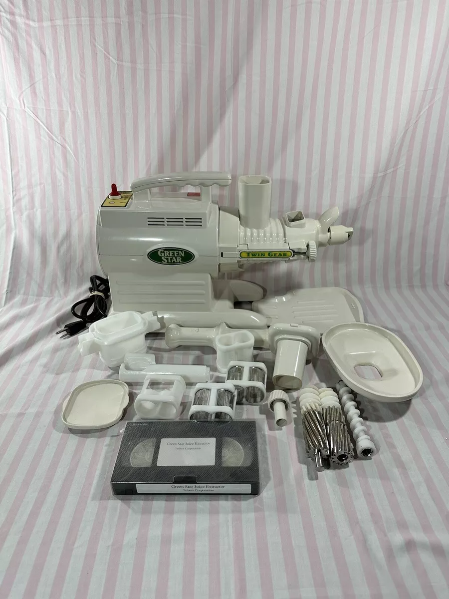 Green Star GS 3000 Bundle Twin Gear Masticating Juicer Vegetable Fruit Pasta Mak