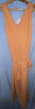 Mohnton Made Pumpkin Orange Women's Jumpsuit Size XL Made In The USA Super Soft